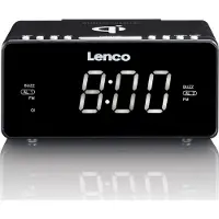 Lenco Radio-réveil stéréo FM avec USB et chargement sans fil Qi pour smar