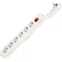 REV Smart 6 Fold Power Strip 2 M Blanc One Size / EU Plug 220V