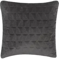 Beliani Coussin Lalam Coton 45 X 45 Cm Unicolore Gaufré Gris