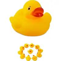 Relaxdays 12 canards de bain 5cm, en caoutchouc