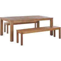 Beliani Ensemble De Jardin 6 Places En Bois Eucalyptus Clair Monsano