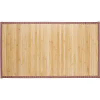 Merkloos Tapis de bain en bambou - 61 x 122 cm - antidérapant - naturel