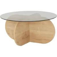 Skye Decor , Bubble - Sapphire Oak, Fume, tables basses, chêne, verre, 75 x 35 x 75 cm