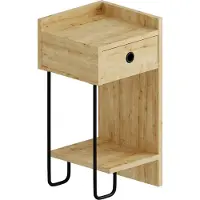 Homitis Table de nuit en chêne à la mode | 18mm d'épaisseur | 32cm x 61cm x 30cm