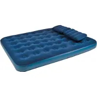 Avenli 24032 : Matelas gonflable avec pompe manuelle, 2 coussins, 191 x 137 x 22 cm, bleu