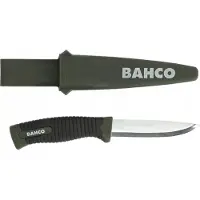 Bahco Couteau à chiffons avec poignée verte bi-matière Noir Noir One Size
