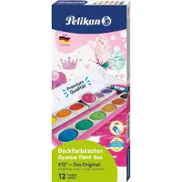 Pelikan Peinture opaque, boîte de peinture boîte de peinture K12 Pink/Glitter incl. blanc opaque