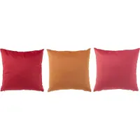 J-Line Coussn velours ocre/rose assortiment de 3