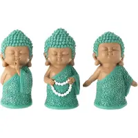J-Line Moine chaine resine azur assortiment de 3