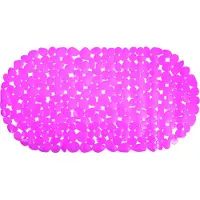 MSV Tapis Fond de baignoire PVC GALETS 35x68cm Fuschia