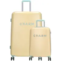 Charm London Capetown Premium Kofferset - ABS - TSA Slot - Travel Set - Suitcase, Jaune