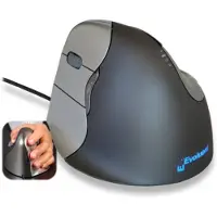 Evoluent Souris verticale Evoluent4, pour gaucher, filaire, longueur de câble 215 mm, noire