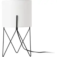 Lux.pro Lampe de table 'Slough' 1 x E14 métal textile blanc