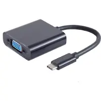 S-Conn Câble adaptateur USB-C, USB-C mâle - VGA femelle, 1080p 60Hz, 10cm, noir