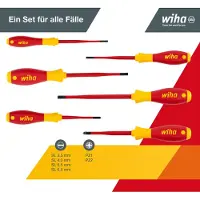 Wiha 36455 Jeu De Tournevis SoftFinish - Electric SlimFix - Fente - Pozidriv - 6 Pcs