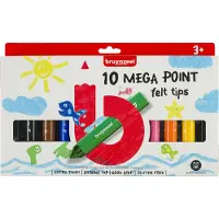 Bruynzeel Mega Point Viltstiften 10 Stuks