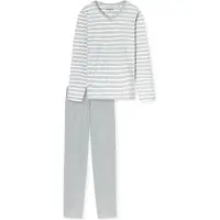 Schiesser Pyjama ' Casual Essentials ' gris chiné / blanc