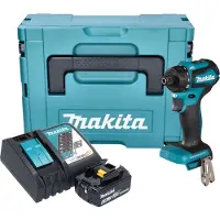 Makita DDF 083 RG1J Perceuse-visseuse sans fil 18 V 40 Nm 1/4'' Brushless + 1x batterie 6,0 Ah + chargeur + Makpac