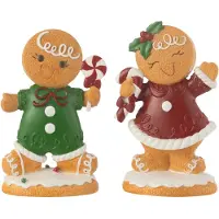J-Line Pain d'epice garcon+fille bonbon resine mix small assortiment de 2