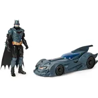 Batman Figure And Batmobile 30 Cm Bleu Enfants