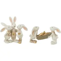 J-Line Lapin carottes + calin resine mix assortiment de 2
