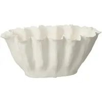 J-Line Vase calyx ceramique blanc small