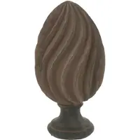 J-Line Ananas abstrait decoratif polyresine marron/noir