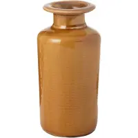 J-Line Vase nova porcelaine moutarde large