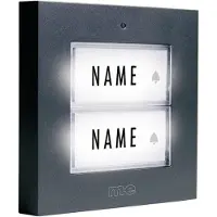 M-E MODERN-ELECTRONICS Bouton-poussoir de sonnette KTB 2 familles anthracite éclairé (KTB-2 A)