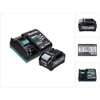 Makita Kit de démarrage batterie 40 V max + 1x Batterie (191B26-6) + Chargeur (191E07-8)