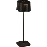 Gnosjö Konstsmide Lampe de table noire Nice rechargeable
