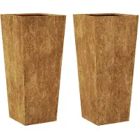 vidaXL Jardinières 2 pcs 35x35x75 cm acier résistant aux intempéries