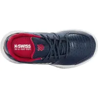 K-Swiss Chaussures de Tennis K Swiss Kids Court Express Omni Opal White Lollipop-Taille 33