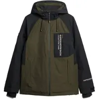 Superdry pour homme. MS110179A Veste de ski Freestyle Core green (S), Sport, Vert, Neige, Polister recyclé, Durable