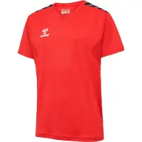 Hummel T-Shirt fonctionnel 'Authentic' rouge feu / noir / blanc