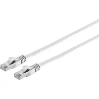 S-Impuls S/CONN maximum connectivity Câble réseau RJ45 Câble patch plat, Flat U/FTP m.Cat.7 Rohkabel, slim, blanc, 10,0m (75520-SLW)