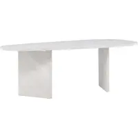 Ebuy24 Grönvik table de salle à manger ovale 100x220 cm blanc.