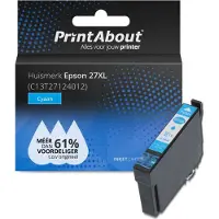 PrintAbout Cartouche compatible pour Epson 27XL (C13T27124012) - Cyan - Grande capacité