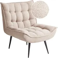 Beliani Fauteuil Alvesta Bouclé Beige