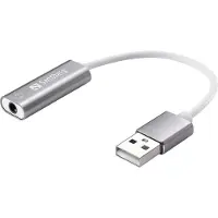 Sandberg Headset USB converter (USB), Carte son, Argent