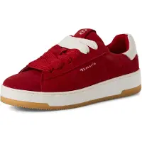Tamaris Baskets basses rouge foncé / blanc