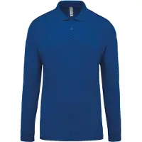 Kariban Pack 5 Polo piqué manches longues homme Light Royal Blue - Kariban K256 - Taille 3XL