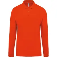Kariban Pack 5 Polo piqué manches longues homme Orange - Kariban K256 - Taille 4XL