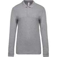 Kariban Pack 5 Polo piqu? manches longues homme Dark Grey - Kariban K256 - Taille S