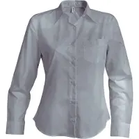 Kariban JESSICA > CHEMISE MANCHES LONGUES FEMME Marl Storm Grey - Kariban K549 - Taille 3XL