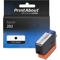 PrintAbout Cartouche compatible pour Epson 202 (C13T02F14010) - Noir photo