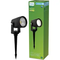 Philips Spots/projecteurs d'extérieur Reuel, 1,5 W, noir, plastique, IP44, III, éclairage contemporain, jardin, terrasse