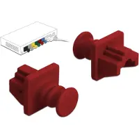DeLOCK 86510 RJ45 Staubschutz für Buchse 10 Stück rot