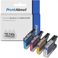 PrintAbout Cartouche compatible pour Brother LC-1280XLVALBP - 4 couleurs - Grande capacité - Multipack