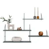 House Nordic Etagère Harlem - 99x17,5x62 cm - acier et bois - vert
